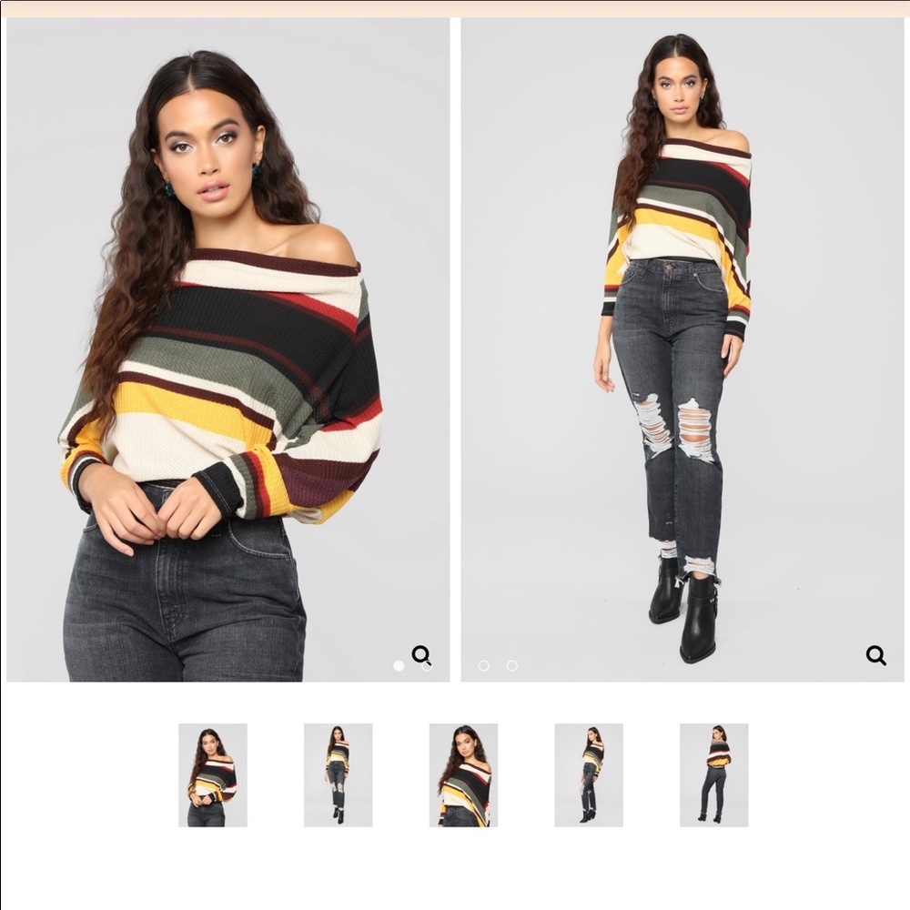 Fashion nova cropped Long sleeve top
